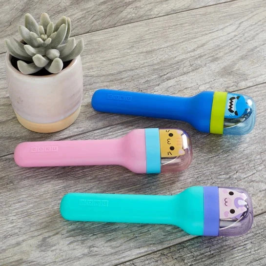 Set De Mini cubiertos Gatito Con Estuche Para Niños - Rosado